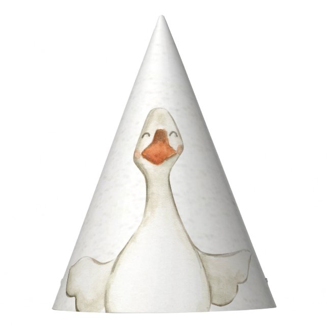 Farm Animals Birthday Barnyard Party Hat Goose (Front)