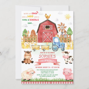 Farm Animals Birthday Invitation