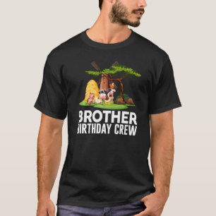 Farm Animals Birthday Party Brother Birthday Crew T-Shirt