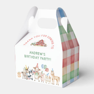Farm Animals Birthday Party Favour Box