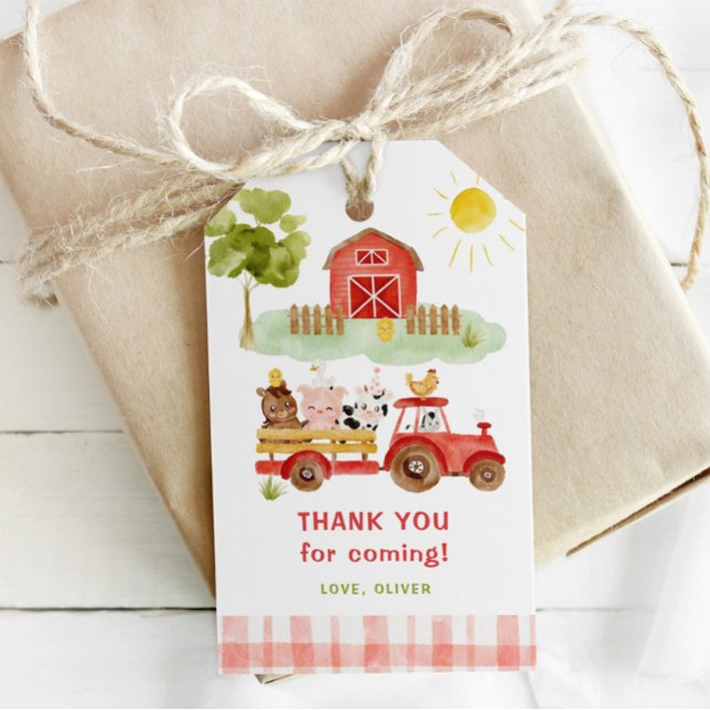 Farm animals birthday party gift tags (Creator Uploaded)