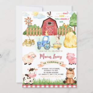 Farm Animals Birthday Party Invitation