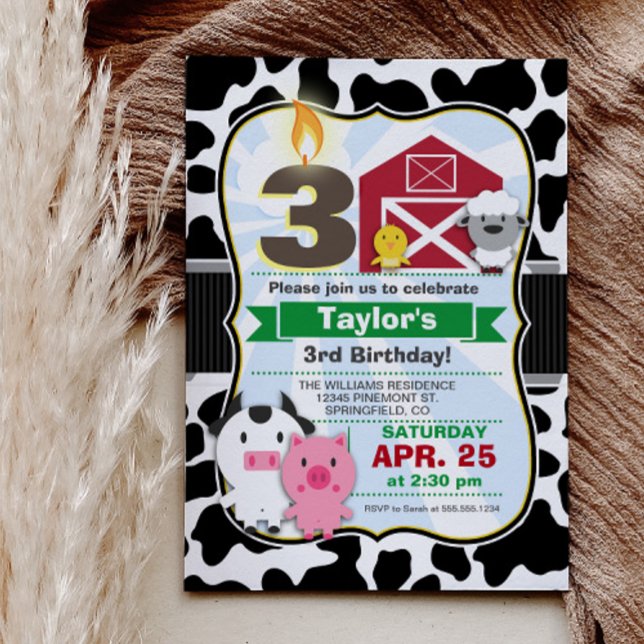 Farm Animals Birthday Party Invitation (Creator Uploaded)