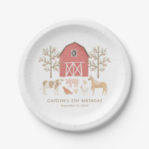 Farm Animals Birthday Party Paper Plate