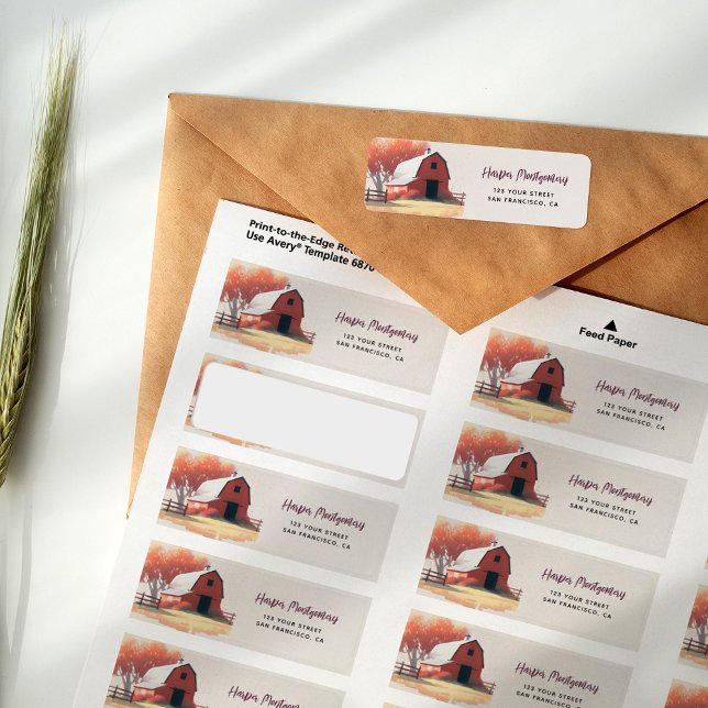 Farm Animals Birthday Party Return Address Label (Creator Uploaded)