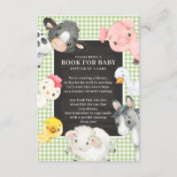 Farm Animals Book for Baby Enclosure Card