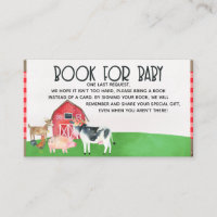 Farm animals books for baby baby shower insert