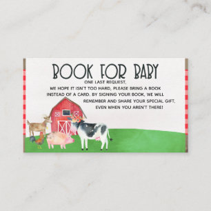 Farm animals books for baby baby shower insert