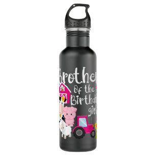 Farm Animals Brother Of The Birthday Girl Party Ba 710 Ml Water Bottle
