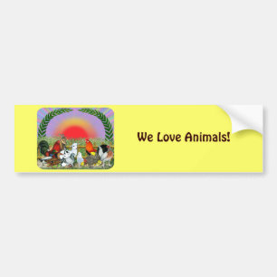 Farm Animals Bumper Sticker