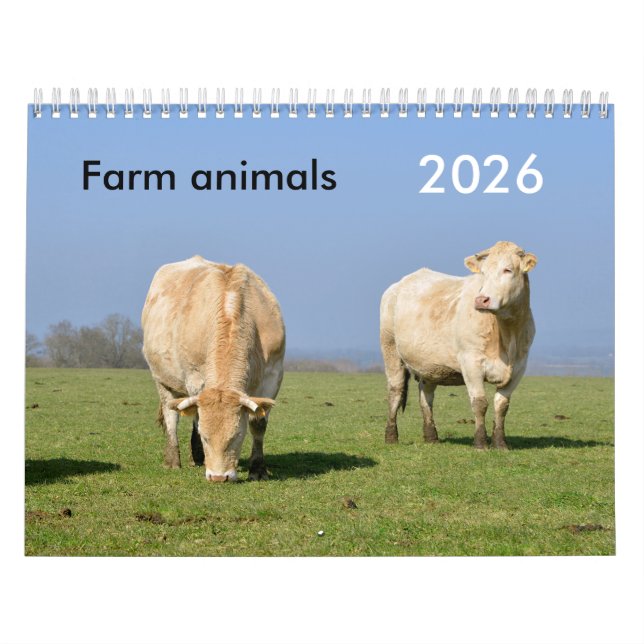 Farm animals calendar (Cover)