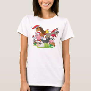 Farm Animals Christmas Sleepshirt T-Shirt