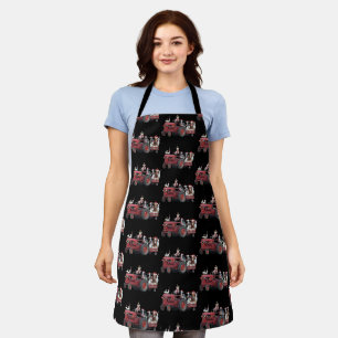 Farm Animals Christmas Truck Country Tractor Xmas Apron