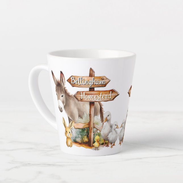 Farm Animals Custom Sign Mug (Left Angle)