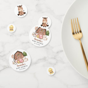 Farm Animals, Cute Animals, Barn, Baby Shower Confetti