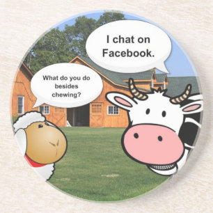 Farm animals cute cartoon funny facebook chat coaster