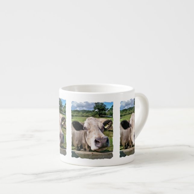 FARM ANIMALS,CUTE COW ESPRESSO CUP (Front Right)