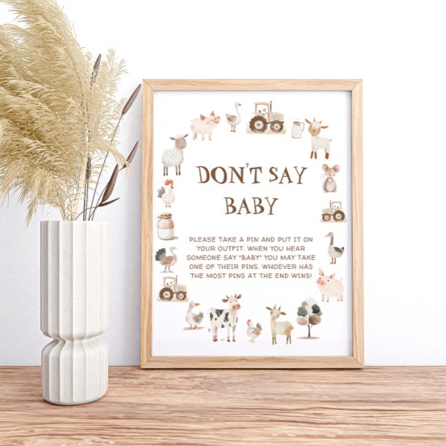Farm Animals Dont Say Baby Game Poster (Creator Uploaded)