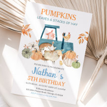 Farm Animals Fall Birthday