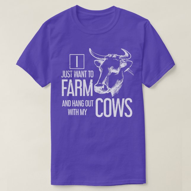 Farm Animals Farmer Gift Cow T-Shirt (Design Front)