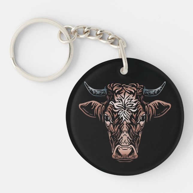 Farm Animals Friends Cow  Key Ring (Front)
