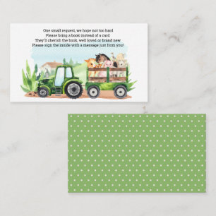   Farm Animals Green Tractor Boys Book  Enclosure Card