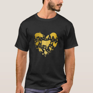 Farm Animals Heart Cow Pig Chicken Goose Farming F T-Shirt