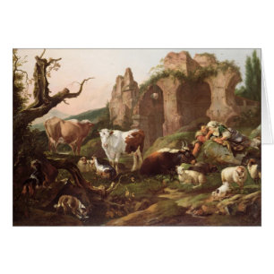 Farm animals in a landscape, 1685