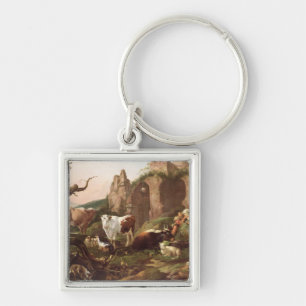 Farm animals in a landscape, 1685 key ring