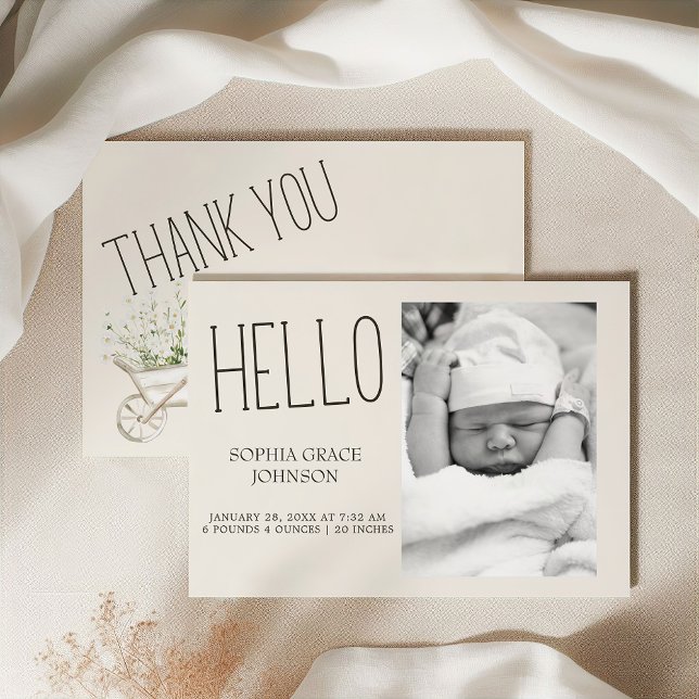 Farm Animals Meadow Friends Baby Announcement (Creator Uploaded)