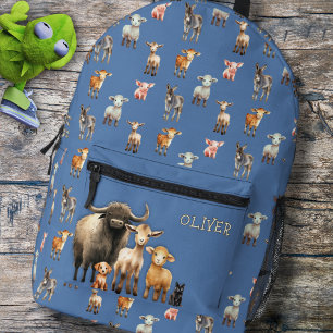Farm Animals Personalized Kids Backpack