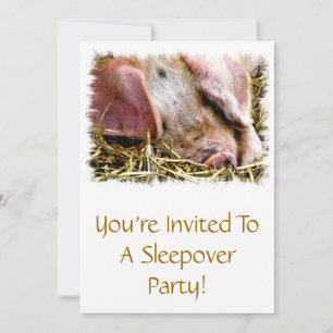 FARM ANIMALS, PIGS INVITATION