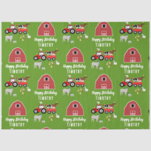 Farm Animals & Red Tractor Birthday Party Theme   Tissue Paper