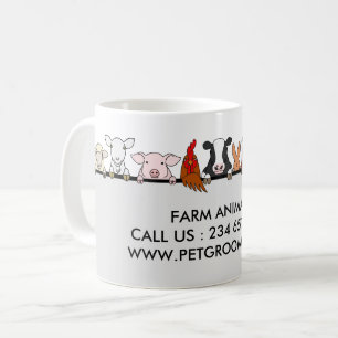 Farm Animals Sheep Chicken Cow customer Coffee Mug