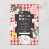 Farm Animals Shower Diaper Raffle