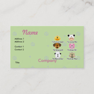 Farm Animals Sounds Business Card