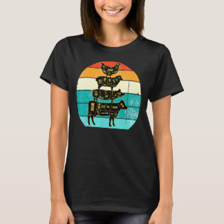 Farm Animals Tee Retro Vintage Cow Pig Chicken Pri