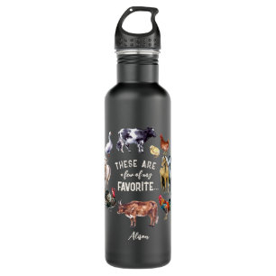 Farm animals These are a few of my watercolor 710 Ml Water Bottle