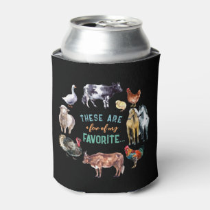 Farm animals These are a few of my watercolor Can Cooler