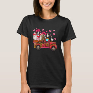 Farm Animals Truck Valentine Heart Farmer's Wife V T-Shirt