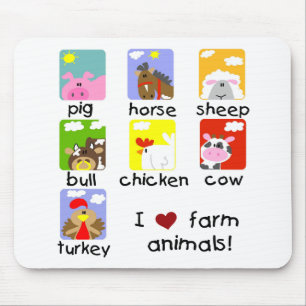 Farm Animals Tshirts and Gifts Mouse Pad