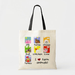 Farm Animals Tshirts and Gifts Tote Bag
