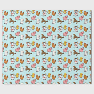 Farm Animals Wrapping Paper