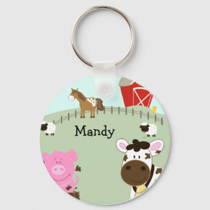 Farm Babies Barnyard Favour or Name Tag KEYCHAIN