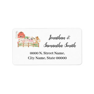 Farm Baby Animal Country animals Label