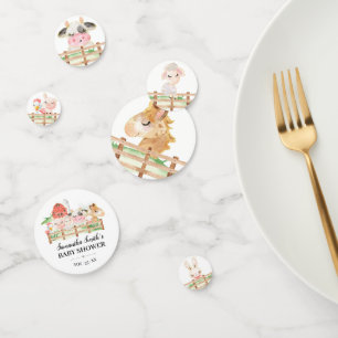 Farm Baby Animals Baby Shower Confetti