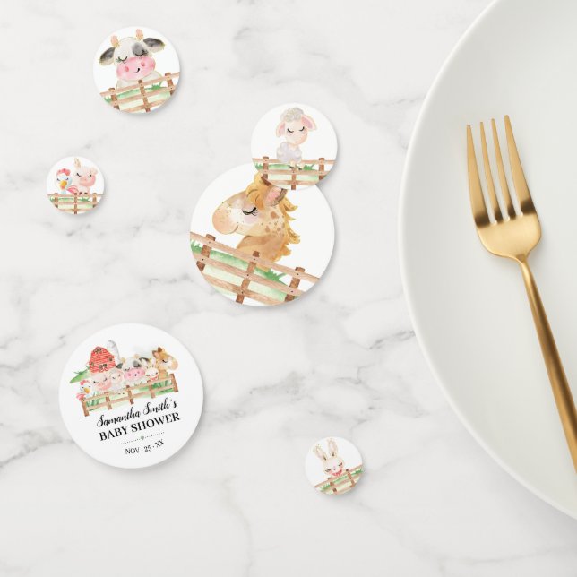 Farm Baby Animals Baby Shower Confetti (Group)