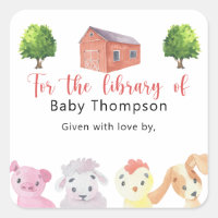 Farm - Baby Shower bookplate, books for baby