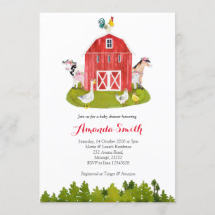Farm Baby Shower Invitation