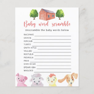 Farm - Baby Word Scramble Game